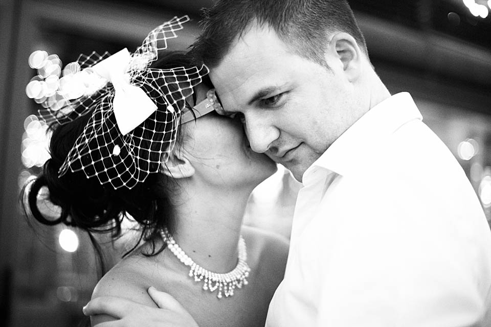 black and white wedding picture